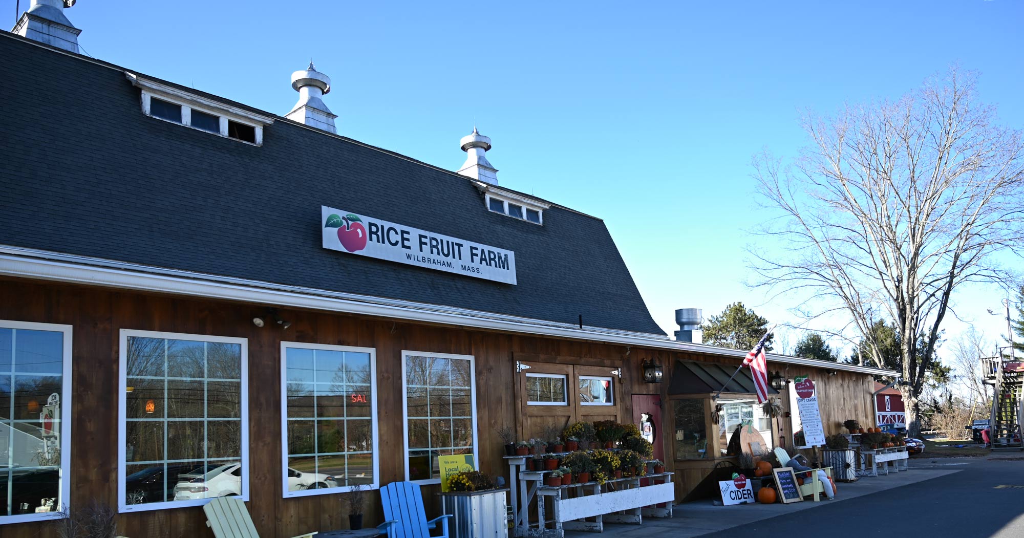 Rice Fruit Farm Wilbraham, Mass. front view of store